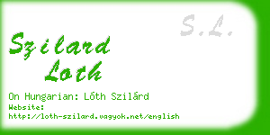 szilard loth business card